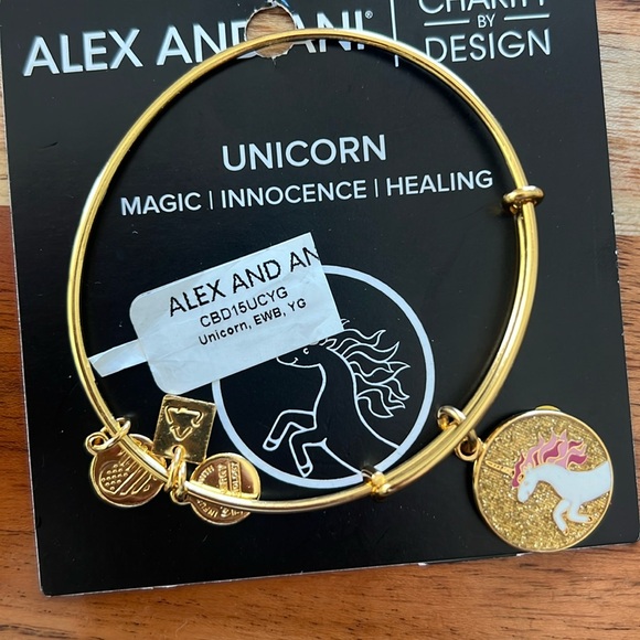 Alex And Ani Gold Unicorn Bangle - Picture 1 of 2
